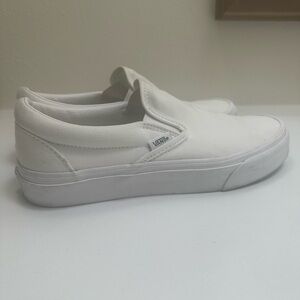 Vans White Slip-On Sneakers